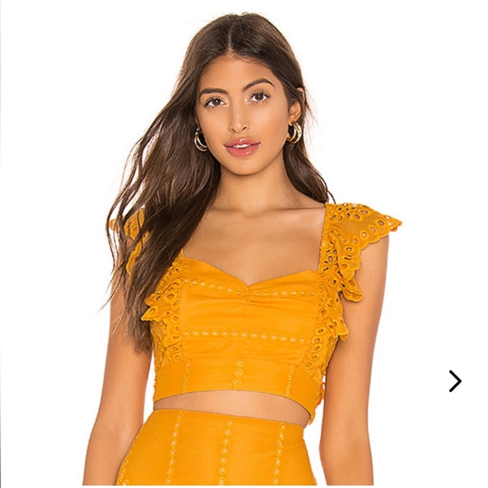 Lovers + Friends Chantelle Top in Mustard - Picture 2 of 6
